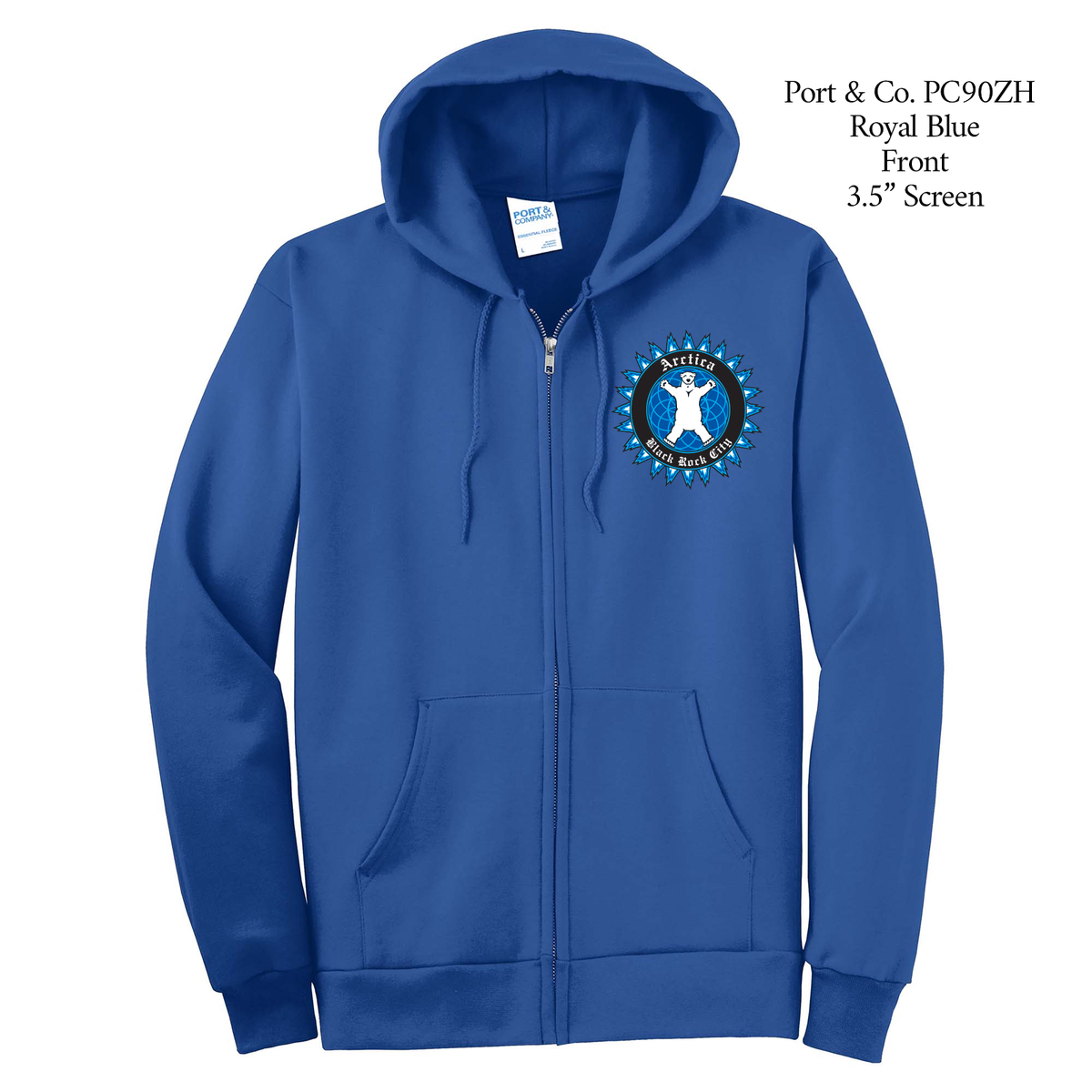 Port & Company® - Essential Fleece Full-Zip Hoodie- Masc fit. (PC90ZH)